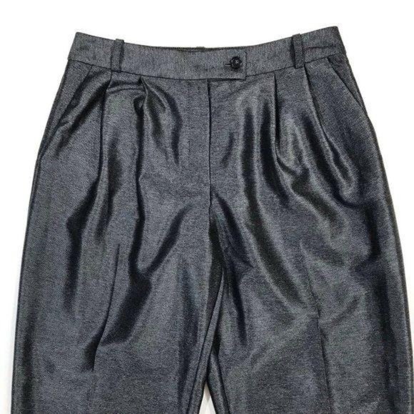 She Said  Ruched Ankle Loose Fit Metallic Pants - Picture 3 of 6